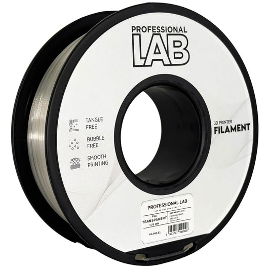 PLA Transparent, 1.75mm, +/- 0.03mm - Prof. Lab Filament