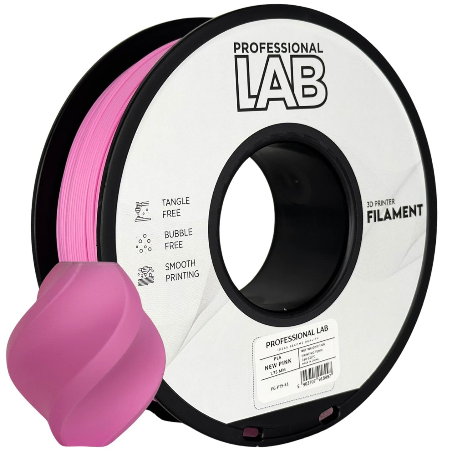 PLA Rosa, 1.75mm, +/- 0.03mm - Prof. Lab Filament