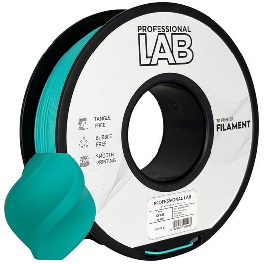 PLA Cyan, 1.75mm, +/- 0.03mm - Prof. Lab Filament