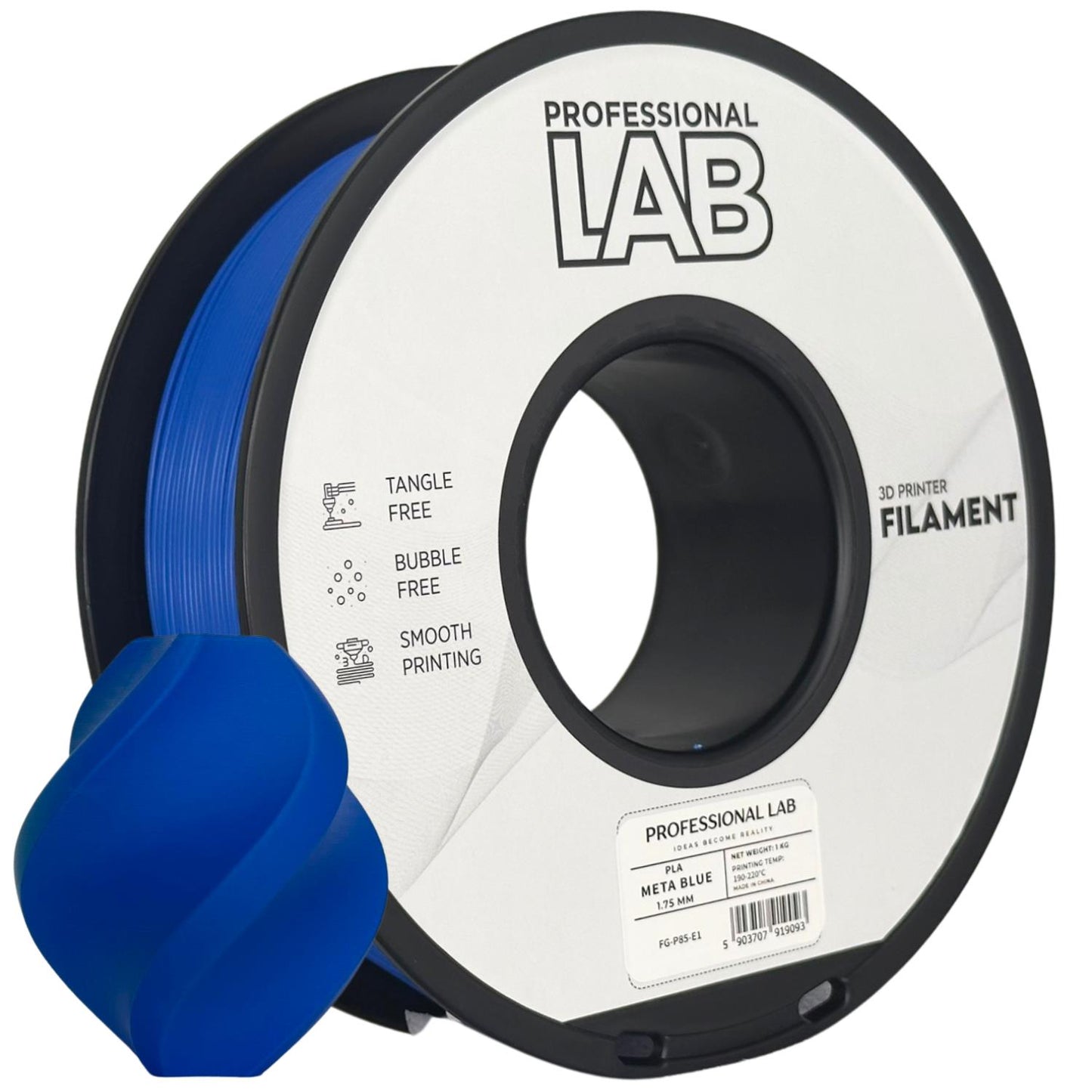PLA meta Blau, 1.75mm, +/- 0.03mm - Prof. Lab Filament