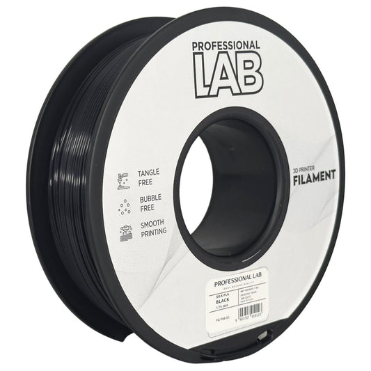 Silk PLA Schwarz, 1.75mm, +/- 0.03mm - Prof. Lab Filament
