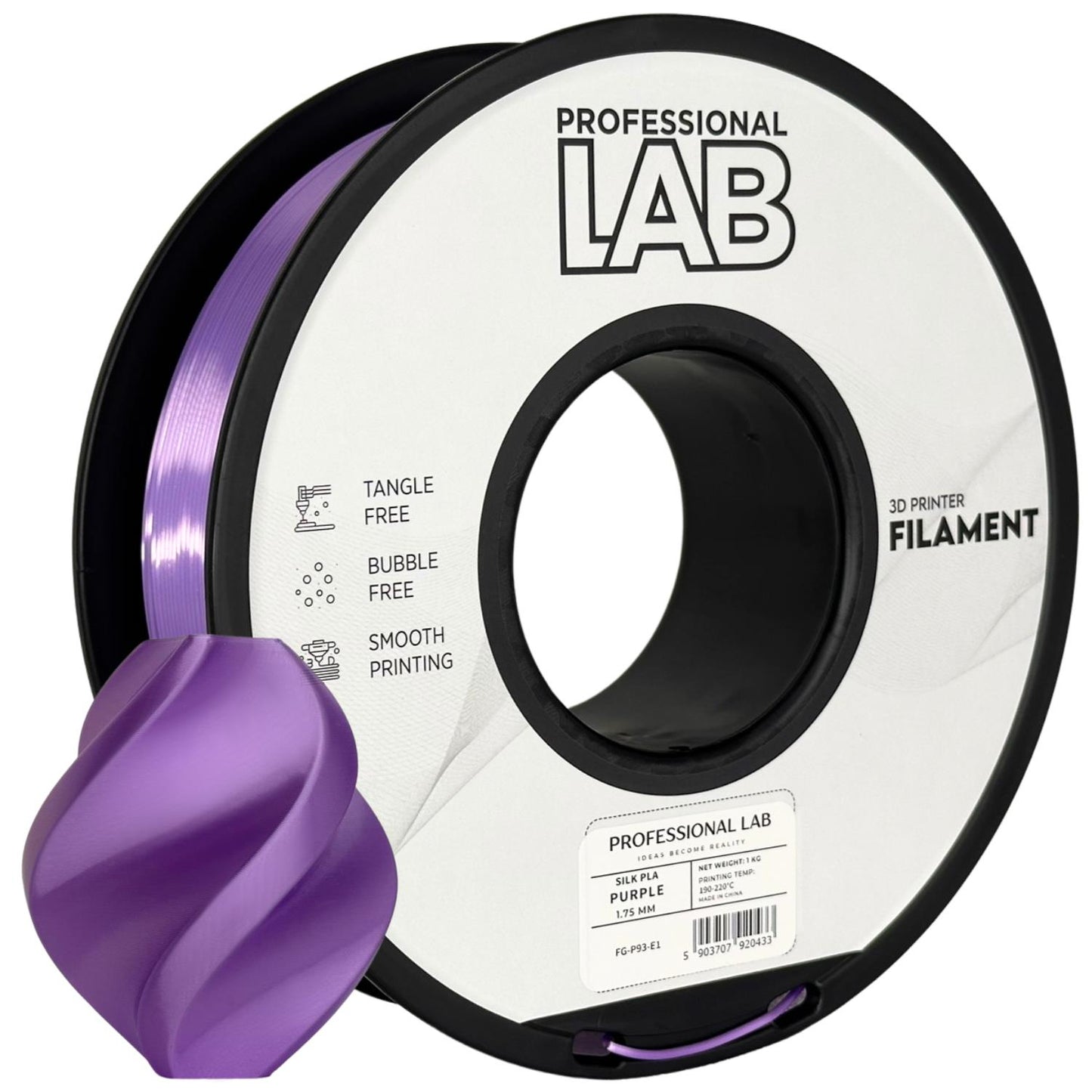 Silk PLA Lila, 1.75mm, +/- 0.03mm - Prof. Lab Filament