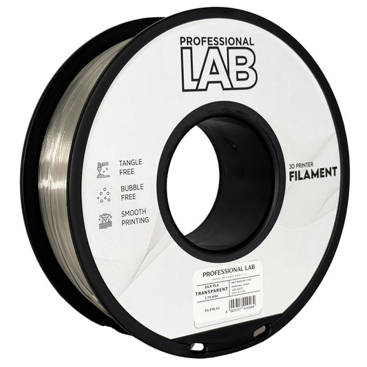 Silk PLA Transparent, 1.75mm, +/- 0.03mm - Prof. Lab Filament
