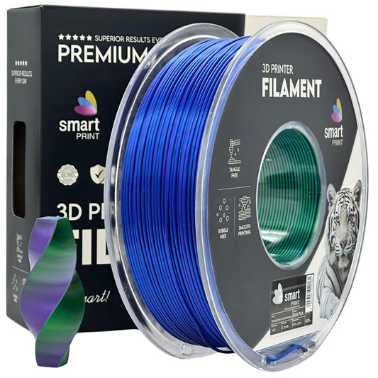 Silk PLA Filament dreifarbig Blau Grün Lila 1.75mm – Smart Print