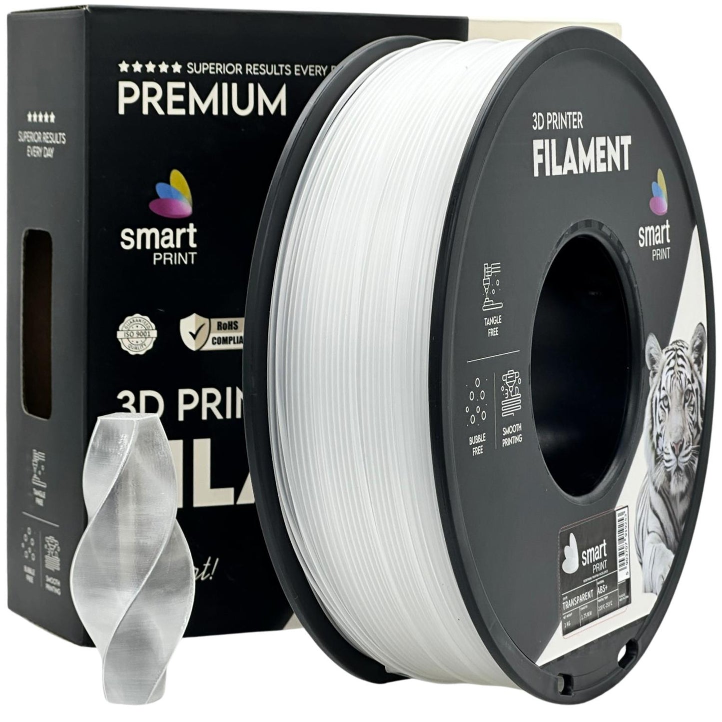 ABS+ Transparent, 1.75mm, +/- 0.03mm - Smart Print Filament