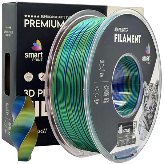 Silk PLA Filament dreifarbig Rot Blau Grün 1.75mm – Smart Print