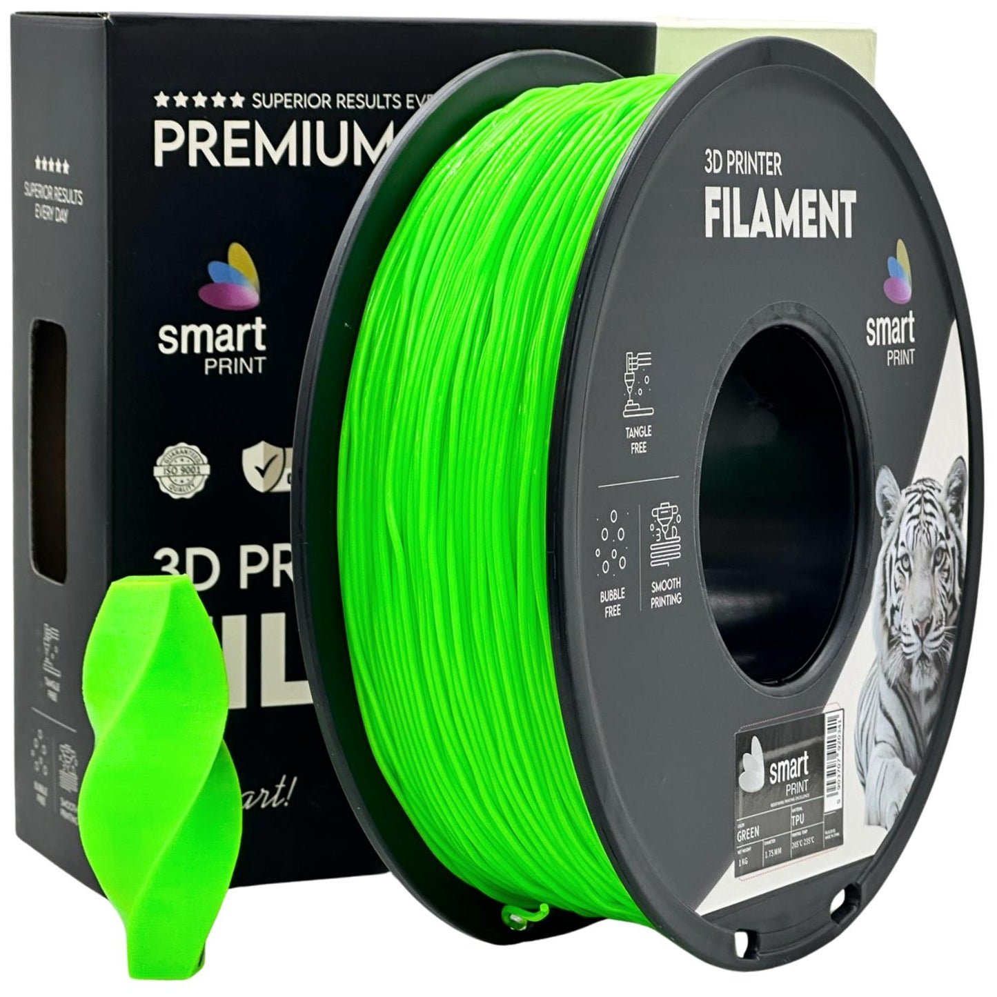 TPU Grün, 1.75mm, +/- 0.03mm - Smart Print Filament