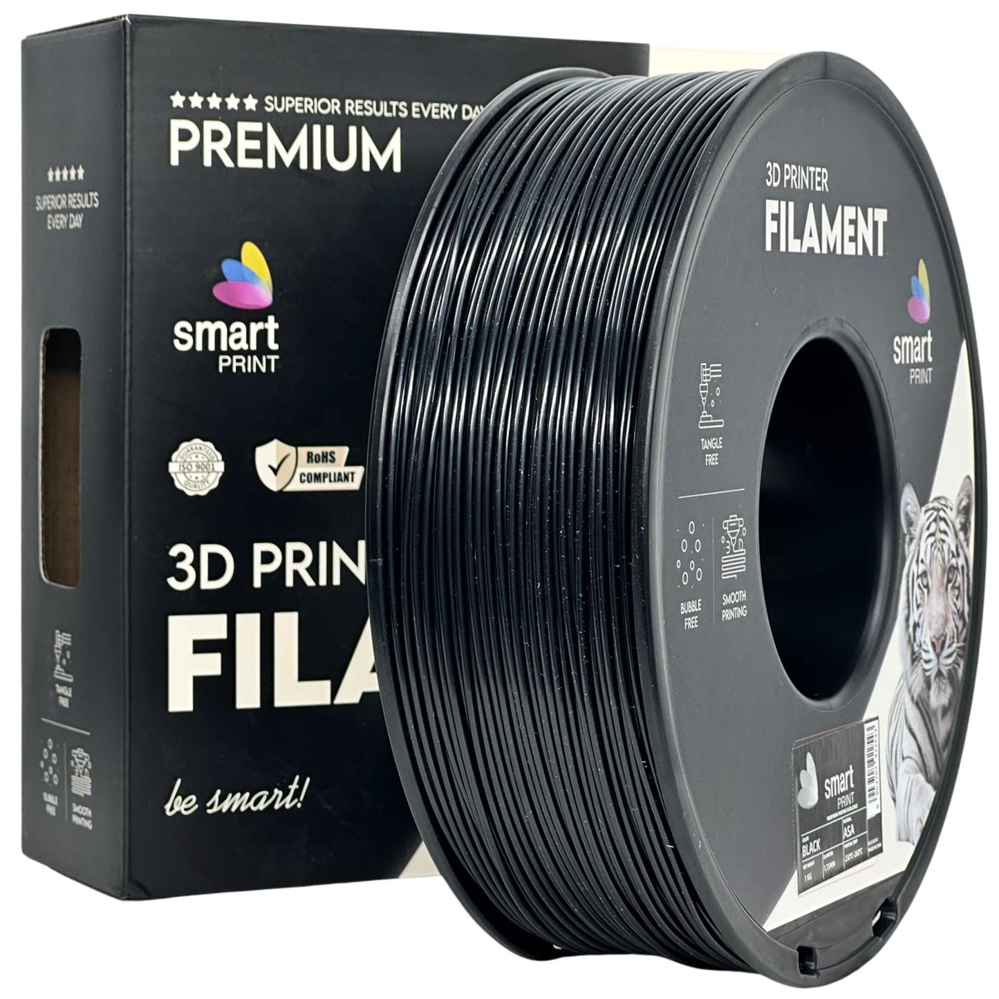 ASA Schwarz, 1.75mm, +/- 0.03mm - Smart Print Filament