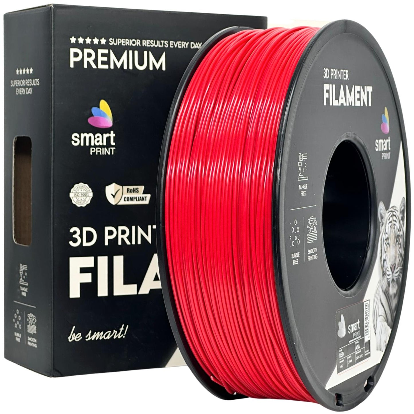 ASA Rot, 1.75mm, +/- 0.03mm - Smart Print Filament