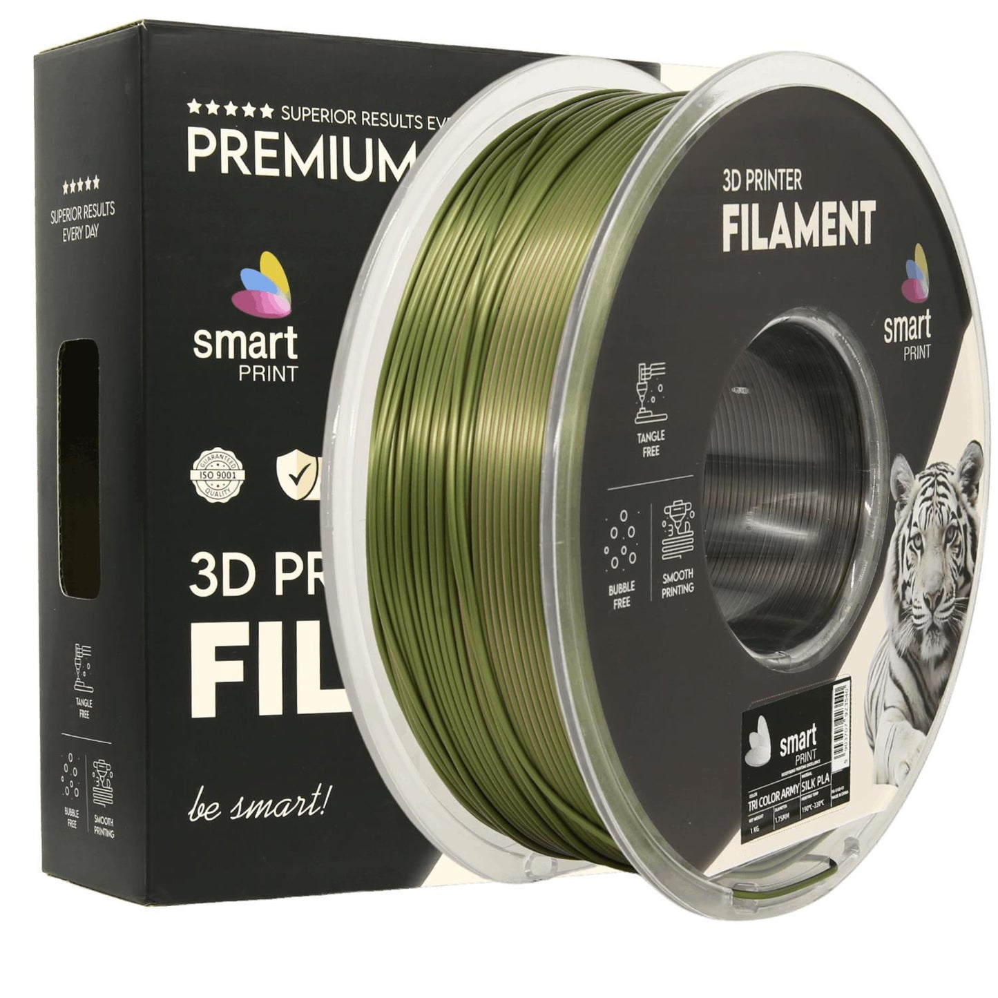 Silk PLA Filament Armee Dreifarbig 1.75mm – Smart Print