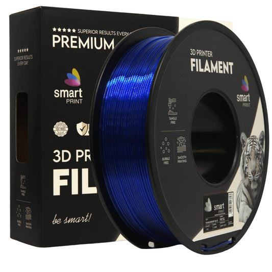 PETG Blau Transparent, 1.75mm, +/- 0.03mm - Smart Print Filament