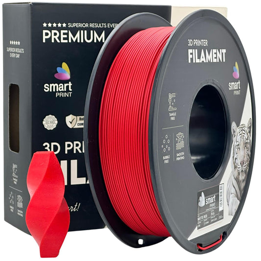 PLA Matte Rot, 1.75mm, +/- 0.03mm - Smart Print Filament
