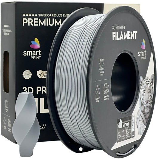 PLA+ Silber, 1.75mm, +/- 0.03mm - Smart Print Filament