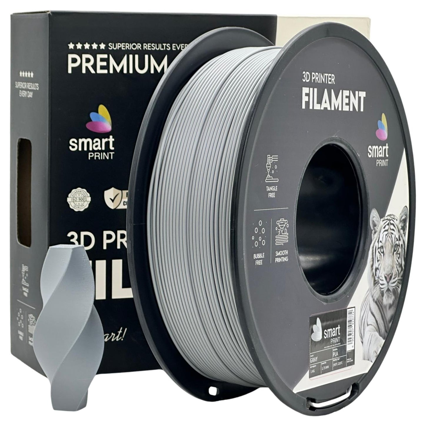 PLA Grau, 1.75mm, +/- 0.03mm - Smart Print Filament