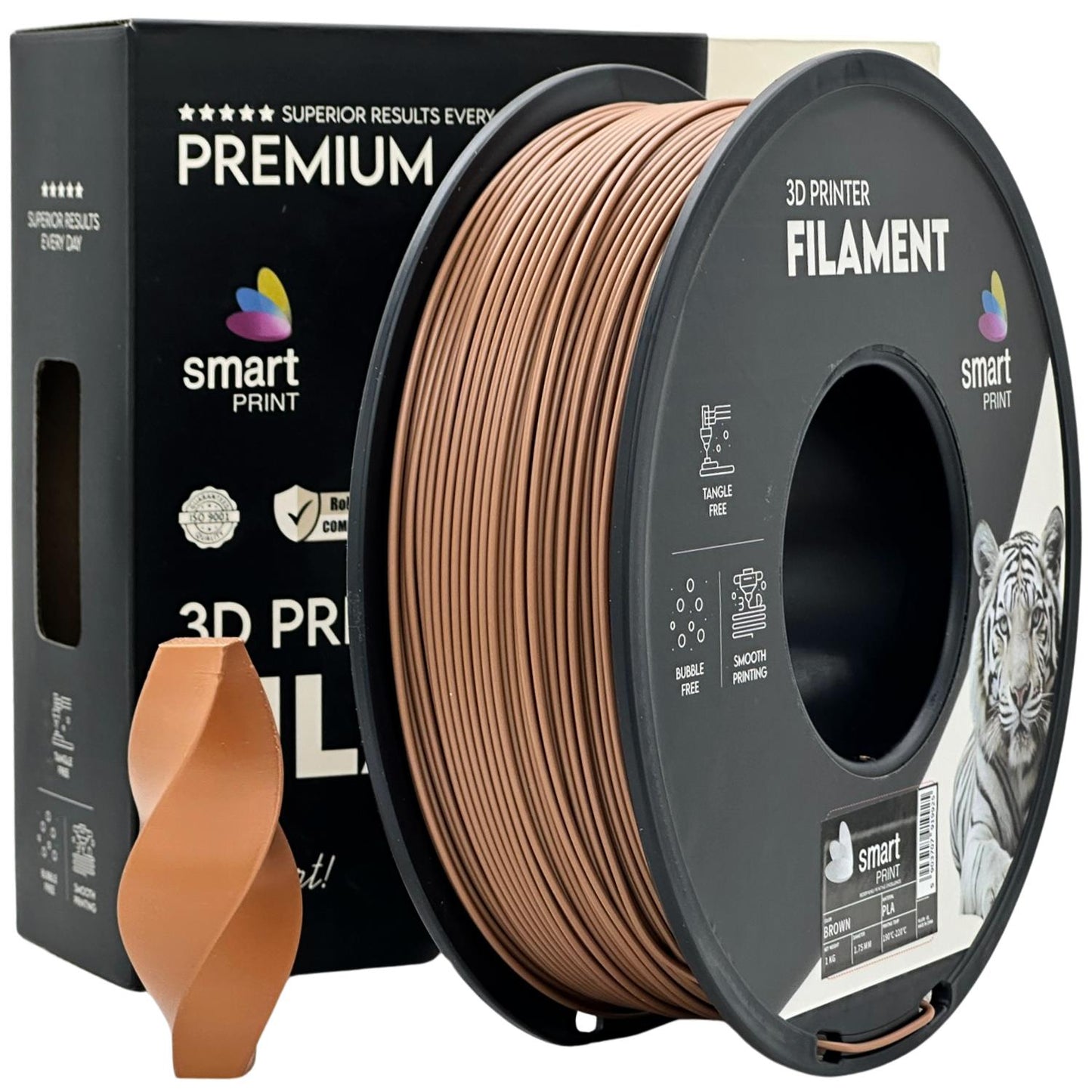 PLA Braun, 1.75mm, +/- 0.03mm - Smart Print Filament