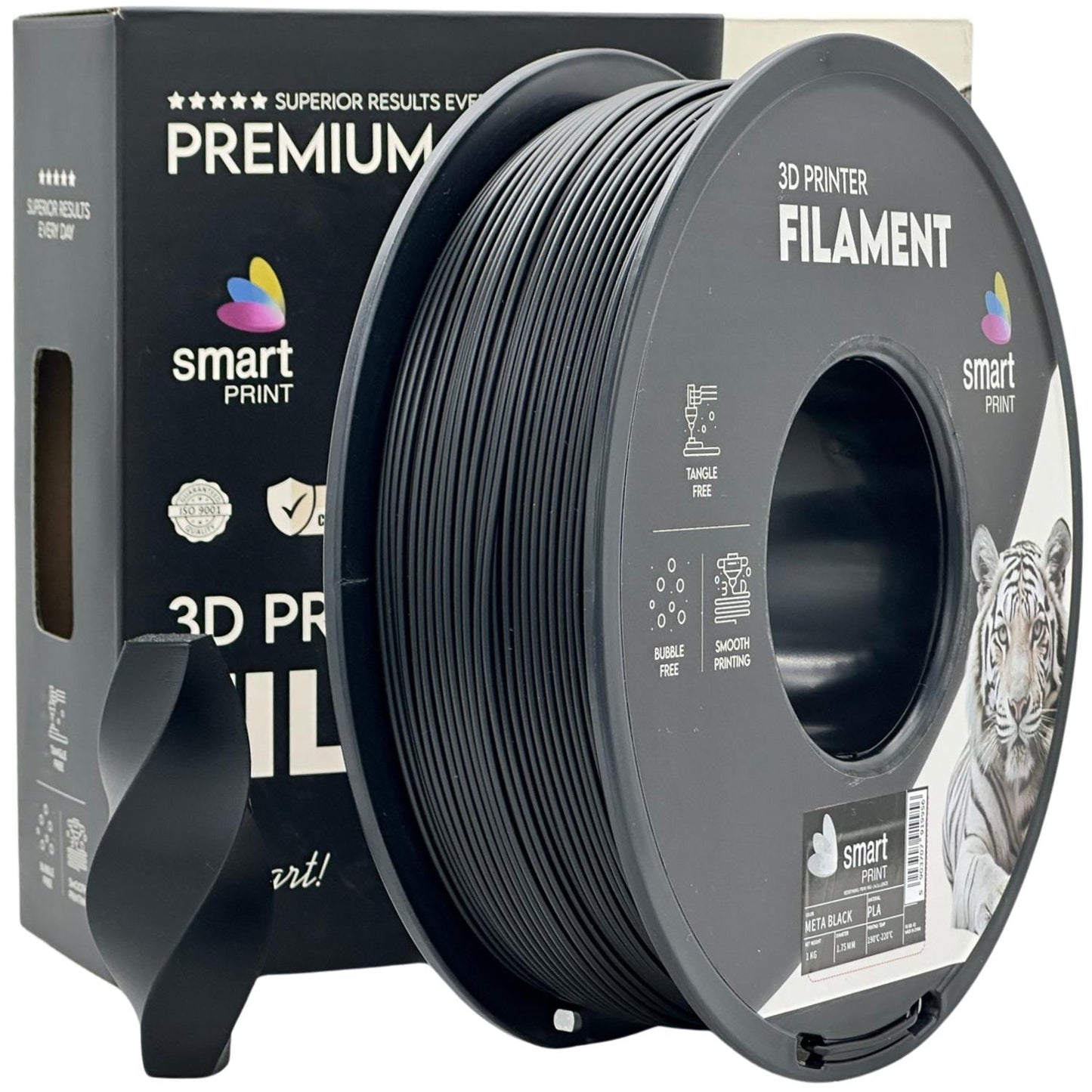 PLA meta Schwarz, 1.75mm, +/- 0.03mm - Smart Print Filament