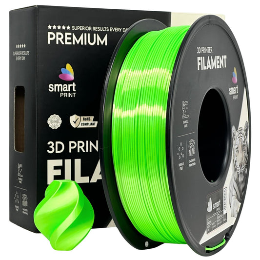 Silk PLA Hellgrün, 1.75mm, +/- 0.03mm - Smart Print Filament