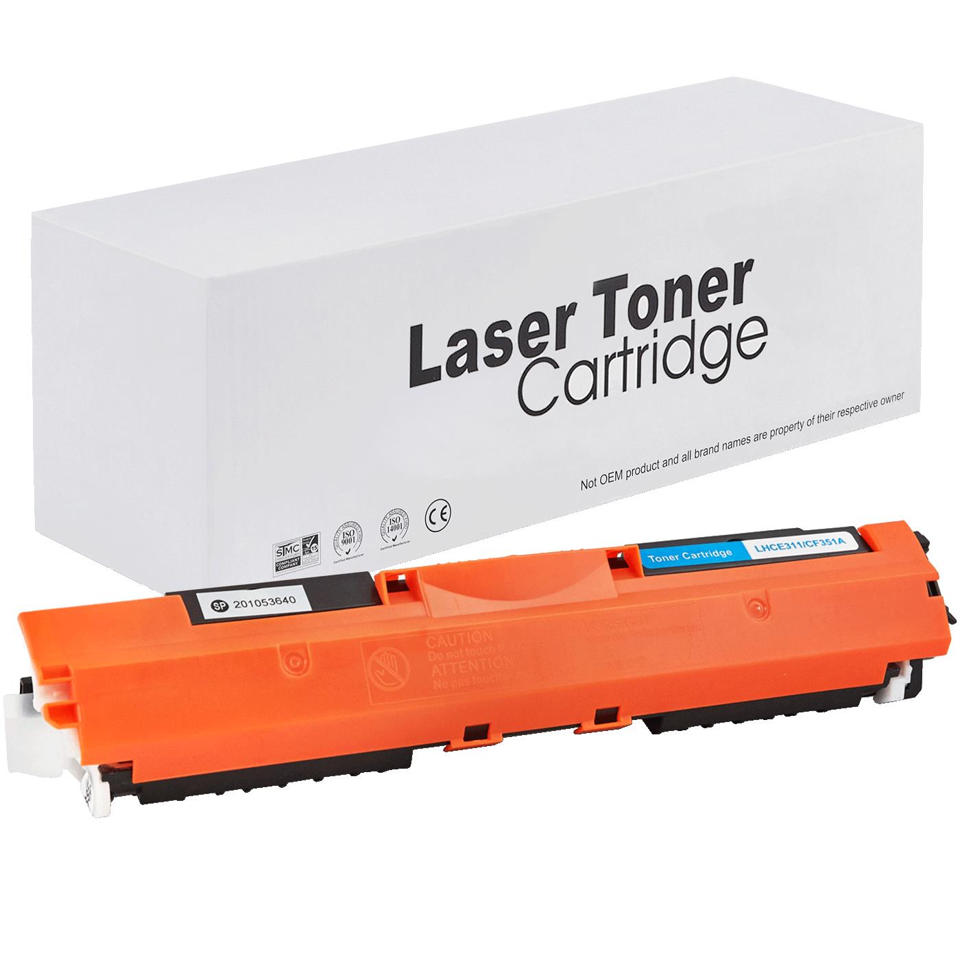 HP CE311A Toner für Color LaserJet Pro CP1025 – Cyan, 1000 Seiten, kompatibler Ersatz