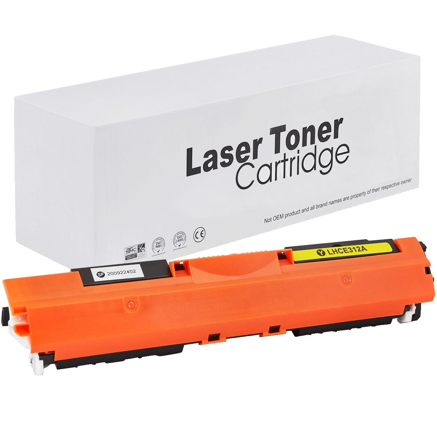 HP CE312A Toner für Color LaserJet Pro CP1025 – Gelb, 1000 Seiten, kompatibler Ersatz