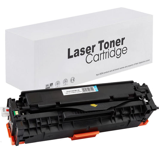 HP / Canon CE411A Toner für LaserJet Pro 300 Color M351a (Color LaserJet / i-SENSYS) – Cyan, 2800 Seiten, kompatibler Ersatz