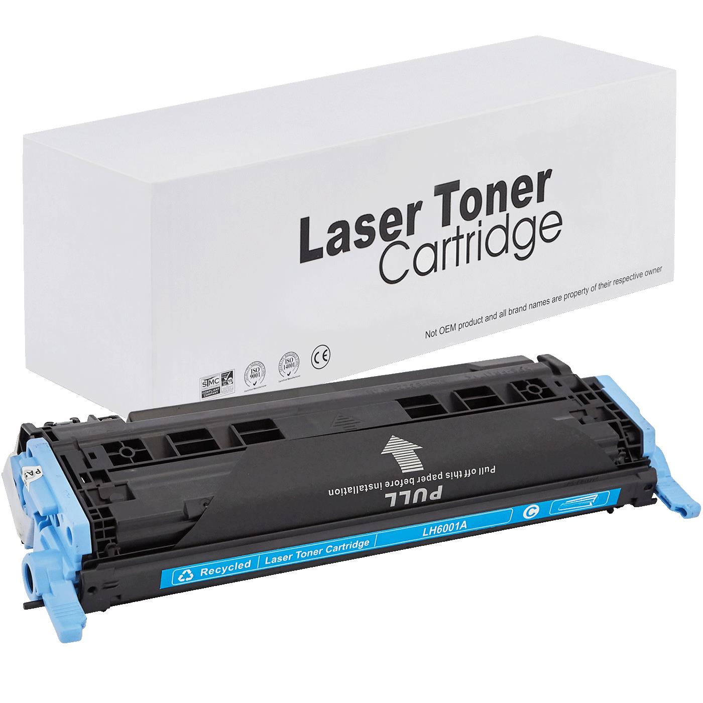 HP Q6001A Toner für Color LaserJet 1600 – Cyan, 2000 Seiten, kompatibler Ersatz