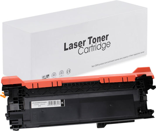 HP / Canon CE250X Toner für Color LaserJet CM3530FS MFP (Color LaserJet / i-SENSYS) – Schwarz, 11000 Seiten, kompatibler Ersatz