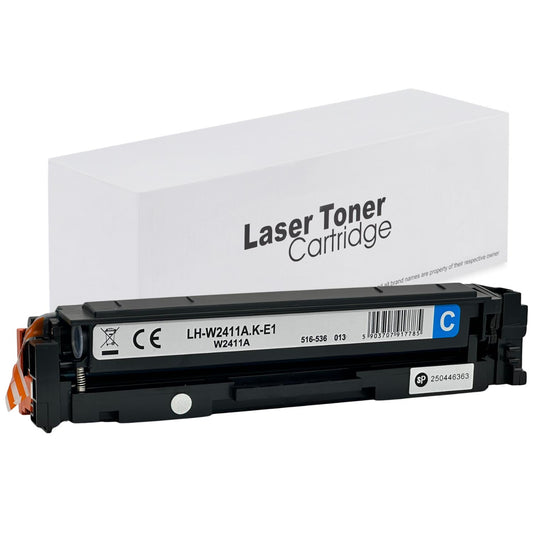 HP W2411A Toner für Color LaserJet Pro MFP M182n – Cyan, 850 Seiten, kompatibler Ersatz